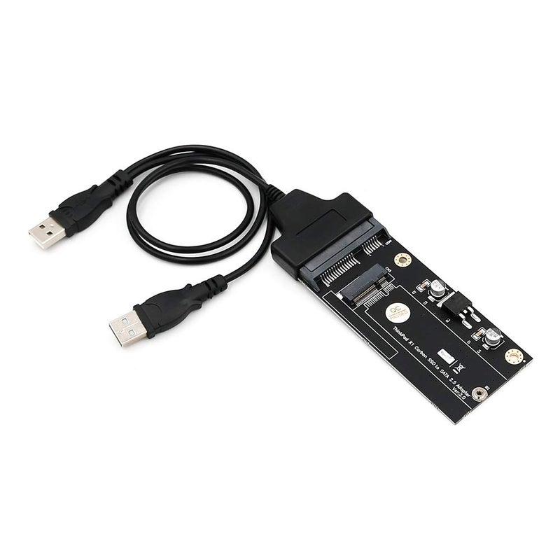 Mustpoint 20+6 Pin SSD to SATA 2.5 or USB Adapter with USB 2.0 Cable for Thinkpad Lenovo X1 Carbon - Image 1